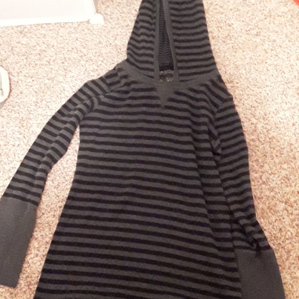 Hooded Striped Sweatshirt
